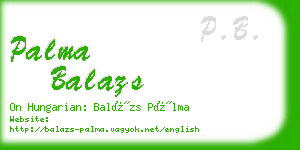 palma balazs business card